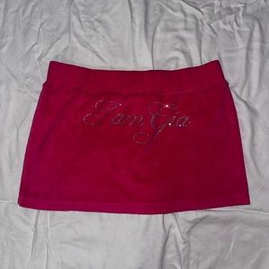Pink Velour Mini Skirt- I.Am.Gia